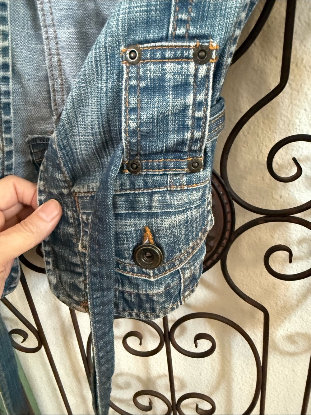 Mexx Belted Denim Jacket Y2K Fitted Jean Jacket US 2 - Picture 7 of 9